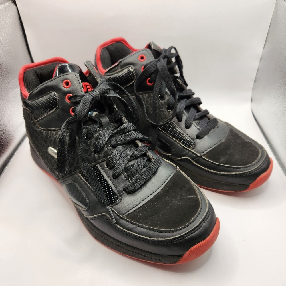 Men's FUBU Black & Red MNFB2400011Athletic Hi Top Size 10.5 - Picture 2 of 10
